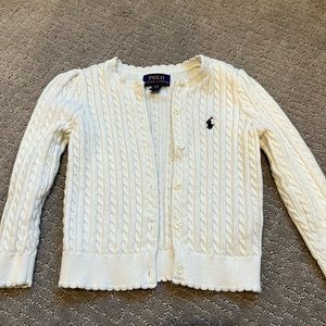 Polo by Ralph Lauren Kids White Cable Knit Sweater